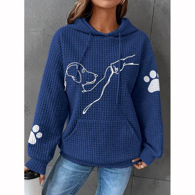 Printed Long Sleeve Loose Sweater