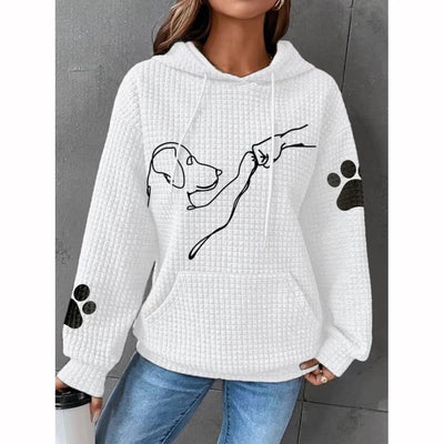 Printed Long Sleeve Loose Sweater