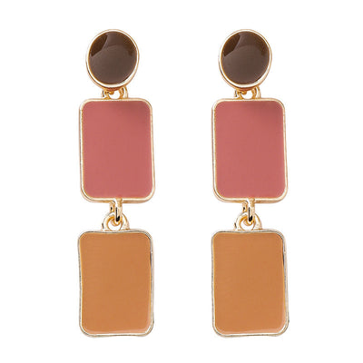 Women's Retro Oil Painting Morandi Earrings