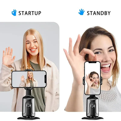 360 Auto Tracking Face Phone Holder For Smartphone Video Vlog Live Stabilizer Tripod