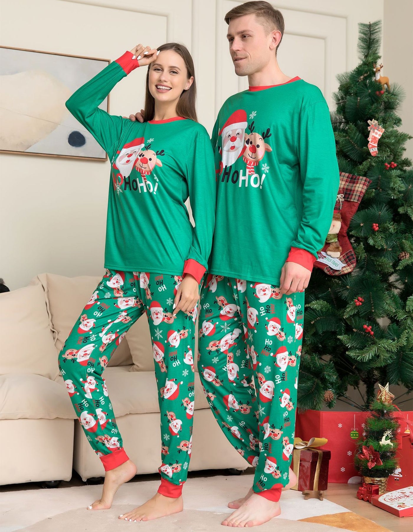 Father Christmas Printed Parent-child Suit