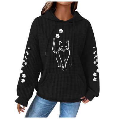 Printed Long Sleeve Loose Sweater