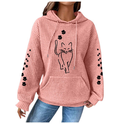 Printed Long Sleeve Loose Sweater