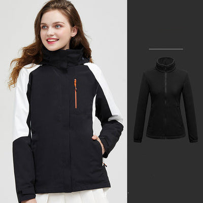 Outdoor Jacket Men and Women has Three-in-one Detachable Waterproof Jacket