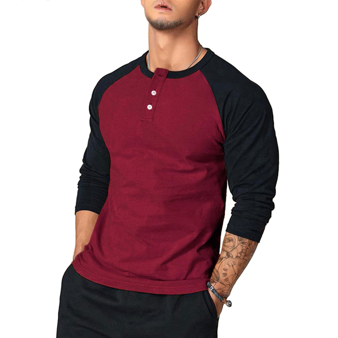 Slim Fit Round Neck Long Sleeves T-shirt