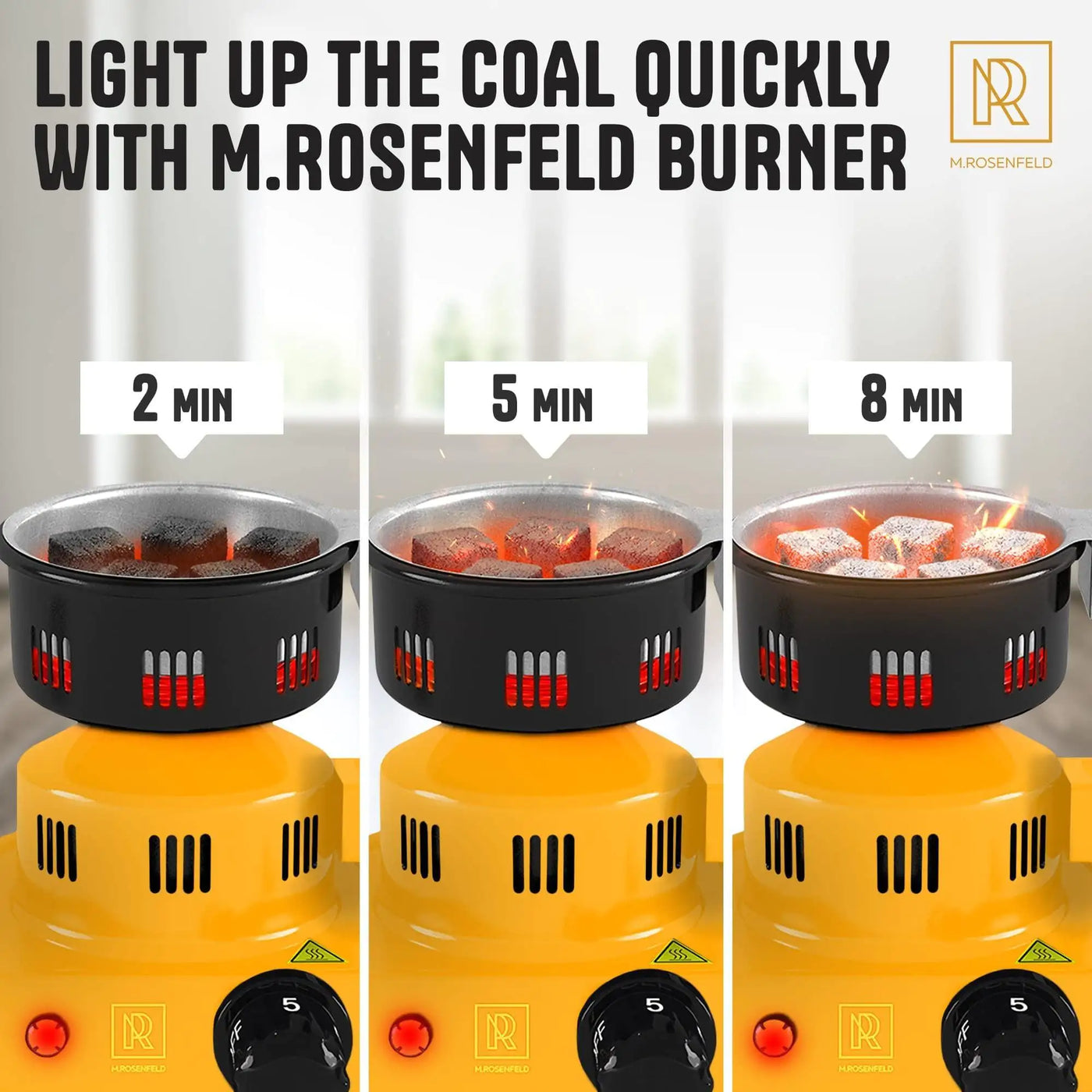 Yellow Multipurpose Electric Charcoal Starter Electric Charcoal Burner ETL