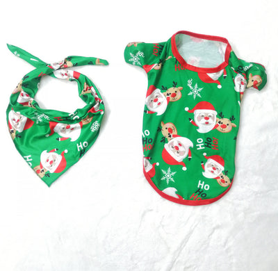 Father Christmas Printed Parent-child Suit