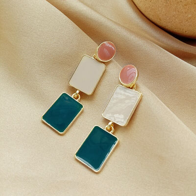 Women's Retro Oil Painting Morandi Earrings